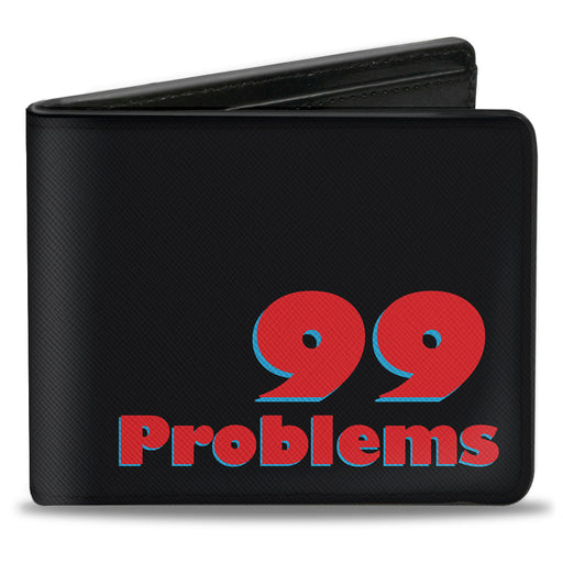 Bi-Fold Wallet - 99 PROBLEMS Black Red Bi-Fold Wallets Buckle-Down   