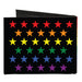 Canvas Bi-Fold Wallet - Flag American Pride Rainbow Black Canvas Bi-Fold Wallets Buckle-Down   