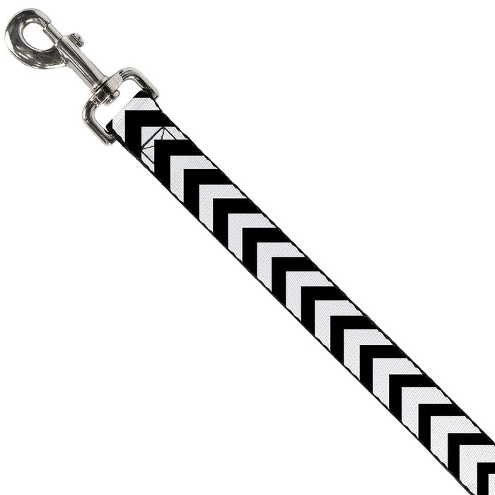 Dog Leash - Chevron2 White/Black Dog Leashes Buckle-Down   