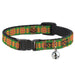 Cat Collar Breakaway - Plaid Gold Green Pink Breakaway Cat Collars Buckle-Down   