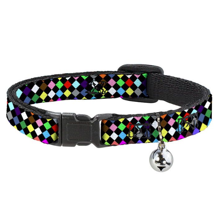 Cat Collar Breakaway - Diamonds Black Multi Color Breakaway Cat Collars Buckle-Down   