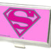 Business Card Holder - SMALL - Superman FCG Pink Business Card Holders DC Comics   