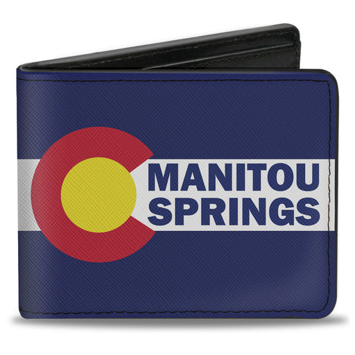 Bi-Fold Wallet - Colorado MANITOU SPRINGS Flag Blue White Red Yellow Bi-Fold Wallets Buckle-Down   