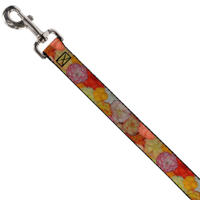 Dog Leash - Vivid Floral Collage2 Yellows/Pinks/Oranges Dog Leashes Buckle-Down   
