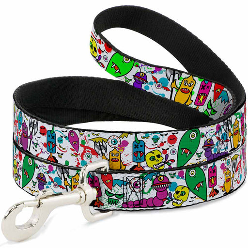 Dog Leash - Monsters White Dog Leashes Buckle-Down   