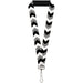 Lanyard - 1.0" - Chevron White Gray Black Lanyards Buckle-Down   