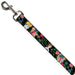 Dog Leash - Tinker Bell Poses/Sleeping Floral Collage Dog Leashes Disney   