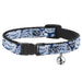 Cat Collar Breakaway - Bandana Skulls Royal White Breakaway Cat Collars Buckle-Down   