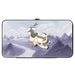 Hinged Wallet - Avatar the Last Airbender Appa Carrying 4-Character Group Scene Over Mountains + Logo Grays Black Hinged Wallets Nickelodeon   