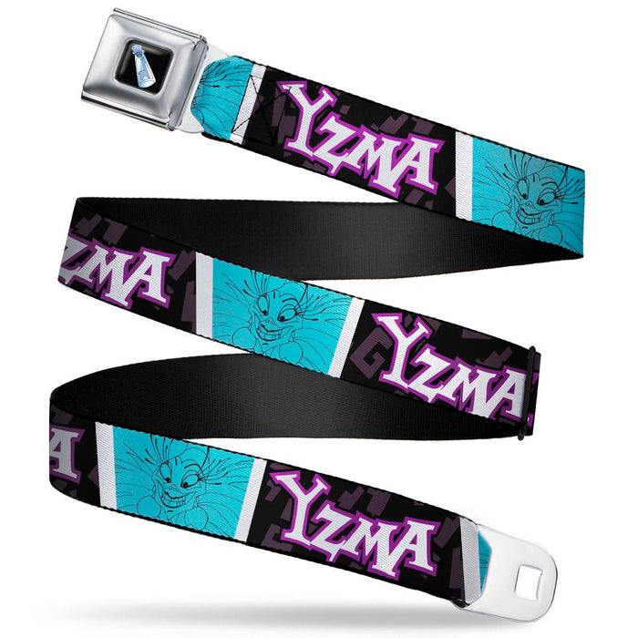 Yzma's Llama Potion Bottle Full Color Black Seatbelt Belt - YZMA/Smiling Face Blocks Black/Fuchsia/White/Blue/Black Webbing Seatbelt Belts Disney   