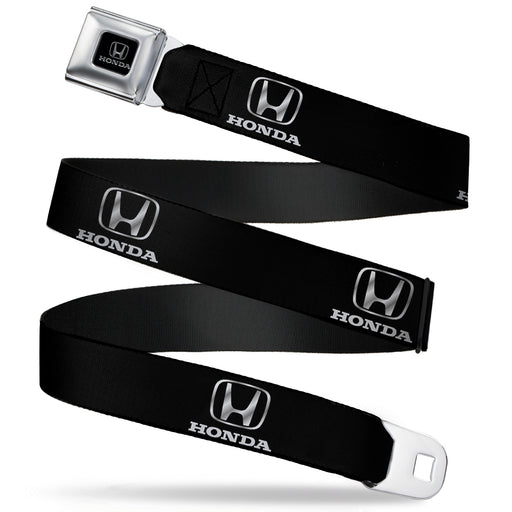 Honda Seatbelt Belt - Honda Logo Black/Silver REPEAT Webbing Seatbelt Belts Honda   