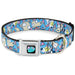 ROCKO'S MODERN LIFE Logo Full Color Black/Blues Seatbelt Buckle Collar - Rocko & Spunky Scattered Expressions/Triangles Blue/Lavender Seatbelt Buckle Collars Nickelodeon   