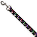 Dog Leash - Happy Mushrooms with Stars Black/Multi Color Dog Leashes Buckle-Down   