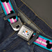 Seatbelt Belt - Mickey Mouse Ears Icon Transgender Pride Flag Webbing Seatbelt Belts Disney   