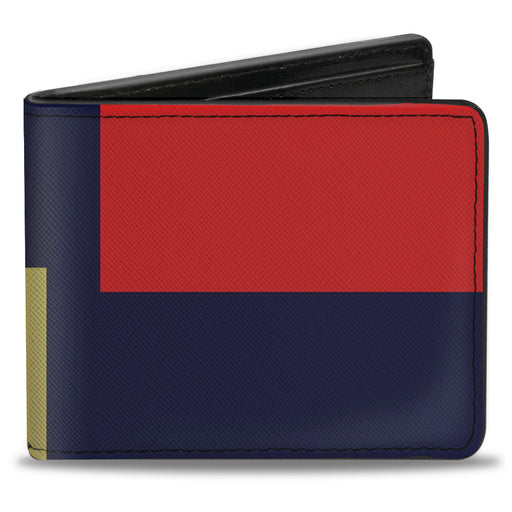 Bi-Fold Wallet - Color Block Red Yellow Navy Bi-Fold Wallets Buckle-Down   