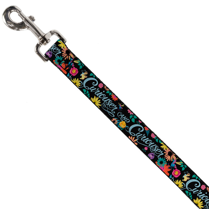 Dog Leash - CURIOUSER AND CURIOUSER/Flowers of Wonderland Collage Dog Leashes Disney   