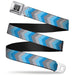 BD Wings Logo CLOSE-UP Full Color Black Silver Seatbelt Belt - Chevron Weave Grays/Blues Webbing Seatbelt Belts Buckle-Down   