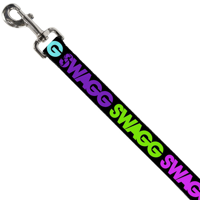 Dog Leash - SWAGG Black/Hot Pink/Turquoise/Purple/Neon Green Dog Leashes Buckle-Down   