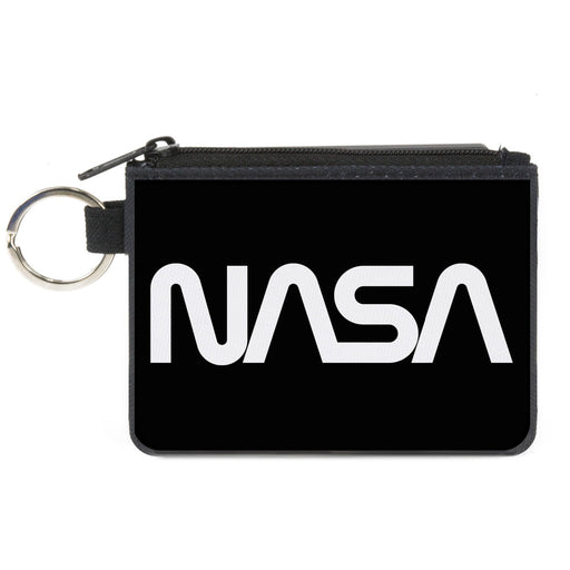 Canvas Zipper Wallet - MINI X-SMALL - NASA Text Black White Canvas Zipper Wallets Buckle-Down   