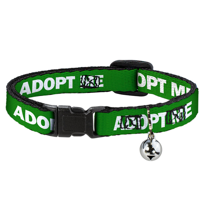 Cat Collar Breakaway - Pet Quote ADOPT ME Green White Breakaway Cat Collars Buckle-Down   