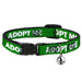 Cat Collar Breakaway - Pet Quote ADOPT ME Green White Breakaway Cat Collars Buckle-Down   