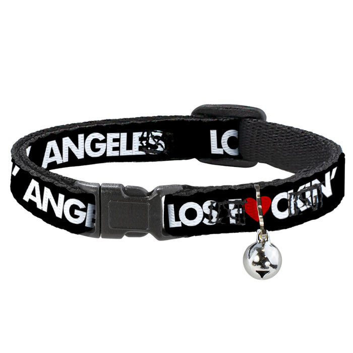 Cat Collar Breakaway - LOS F*CKIN' ANGELES Heart Black White Red Breakaway Cat Collars Buckle-Down   