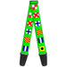 Guitar Strap - Nautical Flags Green Multi Color Guitar Straps Buckle-Down   