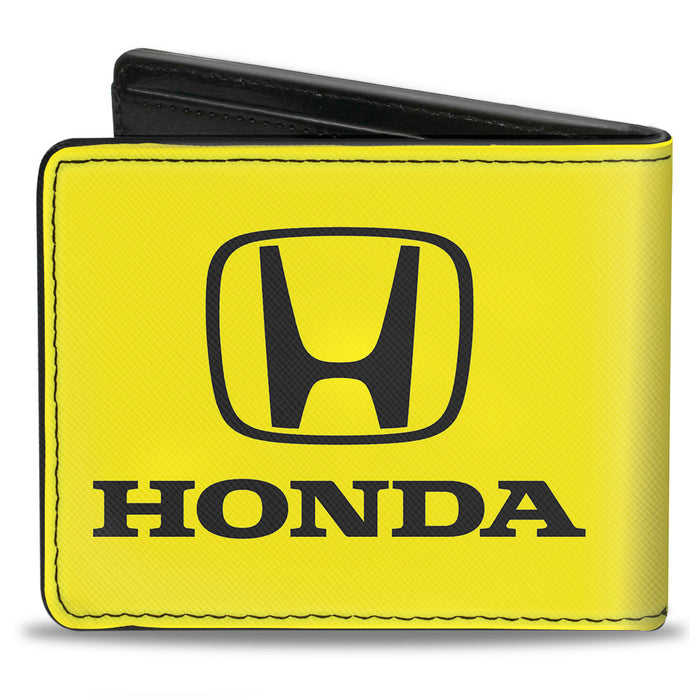 Bi-Fold Wallet - Honda Logo Yellow Black Bi-Fold Wallets Honda   
