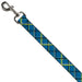 Dog Leash - Plaid Turquoise/Yellow/Black/Gray Dog Leashes Buckle-Down   