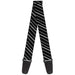 Guitar Strap - Diagonal Stripes Scribble Gray Black Guitar Straps Buckle-Down   