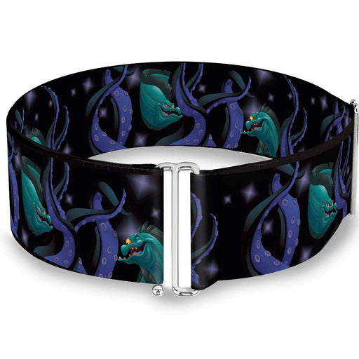 Cinch Waist Belt - Flotsam & Jetsam Swimming in Ursula's Tentacles Black Purples Womens Cinch Waist Belts Disney   
