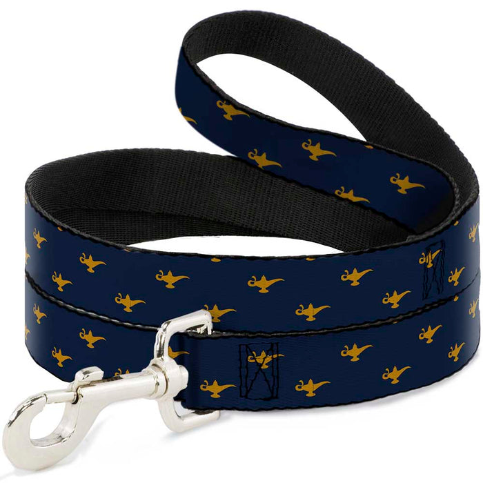 Dog Leash - Aladdin Genie Lamp Monogram Navy/Gold Dog Leashes Disney   