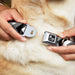 Dog Bone Seatbelt Buckle Collar - Chevron White/Gray/Black Seatbelt Buckle Collars Buckle-Down   