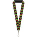 Lanyard - 1.0" - Chevron Weave Black Rasta Lanyards Buckle-Down   