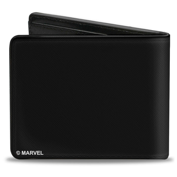 MARVEL AVENGERS Bi-Fold Wallet - Thor's Hamnmer THE MIGHTY Space Dust Black Bi-Fold Wallets Marvel Comics   