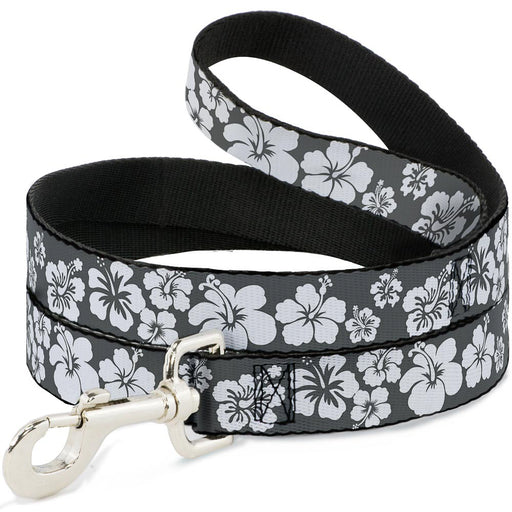 Dog Leash - Hibiscus Gray/White Dog Leashes Buckle-Down   