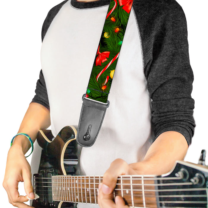Guitar Strap - Decorated Tree2 w Bows Lights Candy Canes Guitar Straps Buckle-Down   