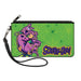 Canvas Zipper Wallet - SMALL - SCOOBY-DOO Shaggy Carrying Scooby Pose and Spider Webs Greens Canvas Zipper Wallets Scooby Doo   