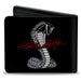 Bi-Fold Wallet - CARROLL SHELBY Script Cobra Split Black White Red Bi-Fold Wallets Carroll Shelby   