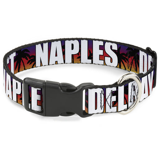 Plastic Clip Collar - Florida Cities Palm Tree Sunset/White Plastic Clip Collars Buckle-Down   