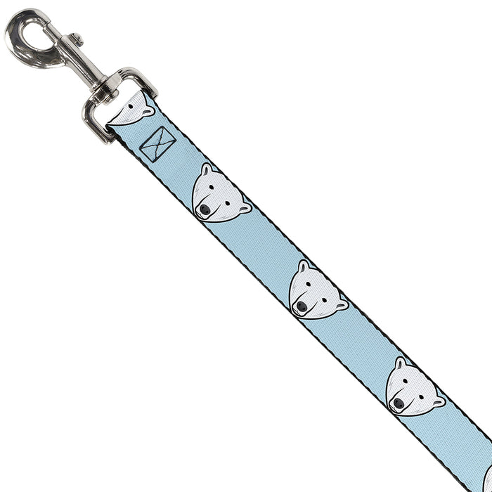 Dog Leash - Polar Bear Repeat Baby Blue Dog Leashes Buckle-Down   