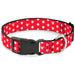 Plastic Clip Collar - Minnie Mouse Polka Dot/Mini Silhouette Red/White Plastic Clip Collars Disney   