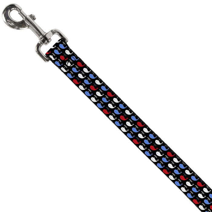 Dog Leash - Whales Navy/Red/White/Blue Dog Leashes Buckle-Down   