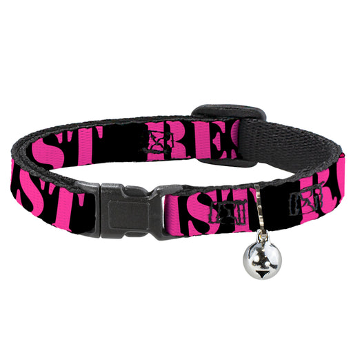 Cat Collar Breakaway - RESIST Stencil Black Pink Breakaway Cat Collars Buckle-Down   