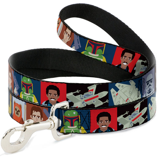 Dog Leash - Star Wars Classic 16-Character Pose Blocks Multi Color Dog Leashes Star Wars   