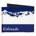 Canvas Bi-Fold Wallet - Colorado Skier4 Mountains Blues White Canvas Bi-Fold Wallets Buckle-Down   