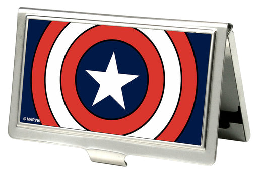 MARVEL COMICS Business Card Holder - SMALL - Captain America Shield CL —  Buckle-Down
