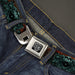 BD Wings Logo CLOSE-UP Full Color Black Silver Seatbelt Belt - TJ-Ornament Skull Webbing Seatbelt Belts Buckle-Down   