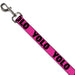 Dog Leash - YOLO Pink/Black Dog Leashes Buckle-Down   