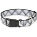 Plastic Clip Collar - Plaid X Weathered White/Gray Plastic Clip Collars Buckle-Down   